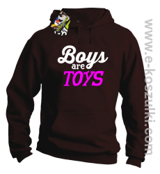 Boys are Toys - bluza z kapturem brązowa