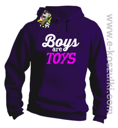 Boys are Toys - bluza z kapturem fioletowa