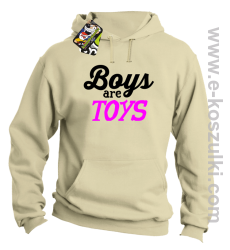 Boys are Toys - bluza z kapturem beżowa