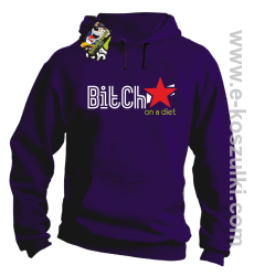 Bitch on a diet - bluza z kapturem  fioletowa