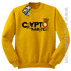 CryptoMaster CROWN - bluza męska bez kaptura żółta