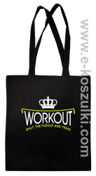 Workout shut the FUCKUP and train - torba z nadrukiem czarna