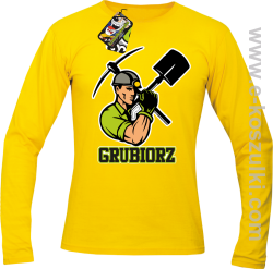 Grubiorz - longsleeve męski żółty