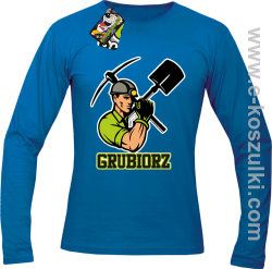 Grubiorz - longsleeve męski niebieski