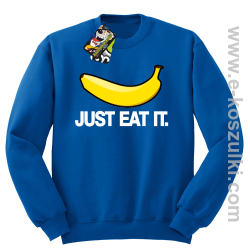 JUST EAT IT Banana - bluza bez kaptura STANDARD niebieska