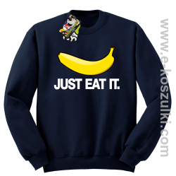 JUST EAT IT Banana - bluza bez kaptura STANDARD granatowa