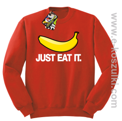 JUST EAT IT Banana - bluza bez kaptura STANDARD czerwona