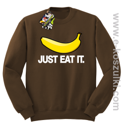 JUST EAT IT Banana - bluza bez kaptura STANDARD brązowa