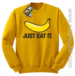 JUST EAT IT Banana - bluza bez kaptura STANDARD żółta