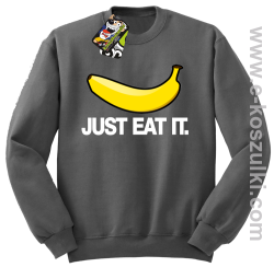 JUST EAT IT Banana - bluza bez kaptura STANDARD szara