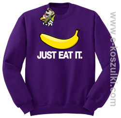 JUST EAT IT Banana - bluza bez kaptura STANDARD fioletowa