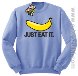 JUST EAT IT Banana - bluza bez kaptura STANDARD błękitna