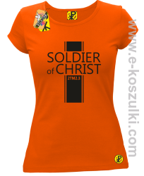 Soldier of Christ -  Żołnierz Chrystusa - koszulka damska pomarańczowa