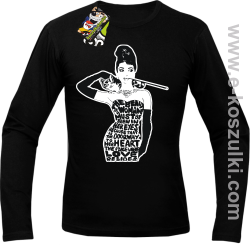 audrey hepburn RETRO-ART - longsleeve męski czarny