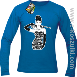 audrey hepburn RETRO-ART - longsleeve męski niebieski