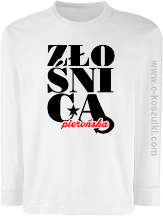 Złośnica pierońska - longsleeve dziecięcy biały