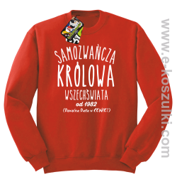 Samozwańcza Królowa Wszechświata - bluza bez kaptura STANDARD czerwona