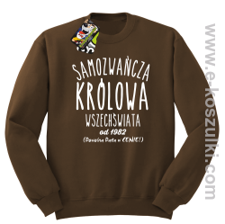 Samozwańcza Królowa Wszechświata - bluza bez kaptura STANDARD brązowa