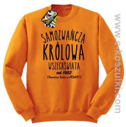 Samozwańcza Królowa Wszechświata - bluza bez kaptura STANDARD pomarańczowa