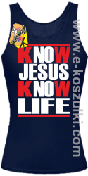 Know Jesus know life - Top damski granat