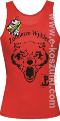 Żołnierze wyklęci WOLF - top damski czerwony