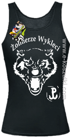 Żołnierze wyklęci WOLF - top damski czarny