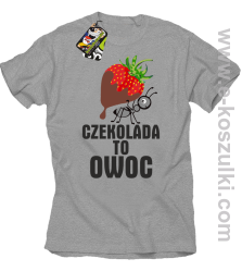 Czekolada to owoc - koszulka męska melanż 