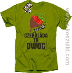 Czekolada to owoc - koszulka męska kiwi