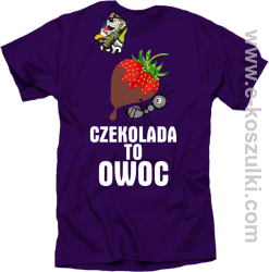 Czekolada to owoc - koszulka męska fioletowa