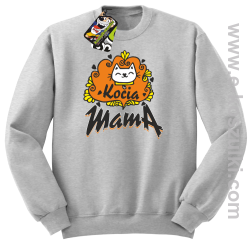 Kocia MAMA - bluza bez kaptura STANDARD melanż