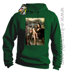 Mona Lisa ModelArt Parody - bluza z kapturem zielona