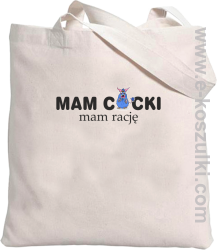 Mam cycki - Mam rację - torba z nadrukiem 