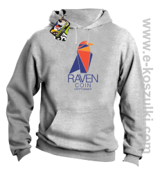 RAVEN Coin CryptoMiner - bluza męska z kapturem melanż 