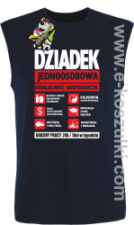 DZIADEK - Jednoosobowa działalność gospodarcza - bezrękawnik męski  granatowy 