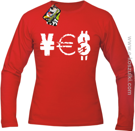 YES Yen Euro Dolar - Longsleeve męski