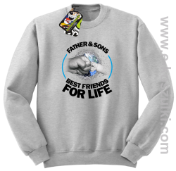 FATHER & SON`S BEST FRIENDS FOR LIFE - bluza bez kaptura STANDARD melanż 