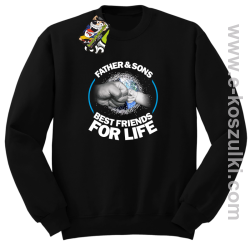 FATHER & SON`S BEST FRIENDS FOR LIFE - bluza bez kaptura STANDARD czarna