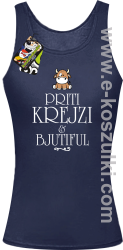 Priti Krejzi and Bjutiful - top damski granatowy