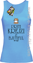 Priti Krejzi and Bjutiful - top damski błękitny