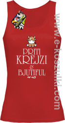 Priti Krejzi and Bjutiful - top damski czerwony