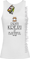 Priti Krejzi and Bjutiful - top damski biały