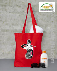 audrey hepburn RETRO-ART - torba EKO czerwona