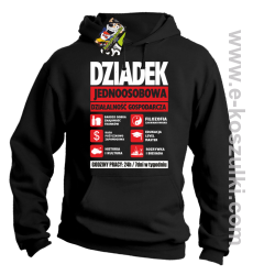 DZIADEK - Jednoosobowa działalność gospodarcza - bluza męska z kapturem czarna