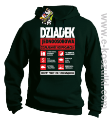 DZIADEK - Jednoosobowa działalność gospodarcza - bluza męska z kapturem zielona 