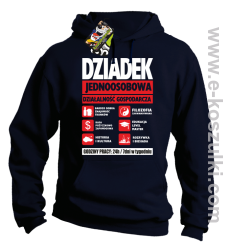 DZIADEK - Jednoosobowa działalność gospodarcza - bluza męska z kapturem granatowa