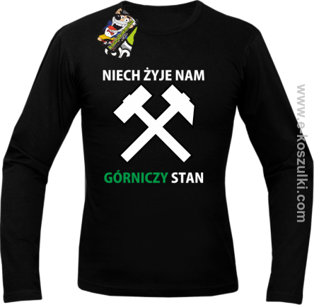 Niech żyje nam górniczy stan - longsleeve męski czarny