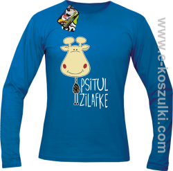 PSITUL ZILAFKE przytul żyrafkę - Longsleeve męski royal