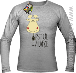 PSITUL ZILAFKE przytul żyrafkę - Longsleeve męski melanż