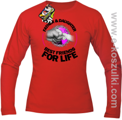 FATHER & daughter BEST FRIENDS FOR LIFE - longsleeve męski czerwony