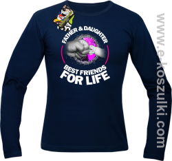 FATHER & daughter BEST FRIENDS FOR LIFE - longsleeve męski granatowy